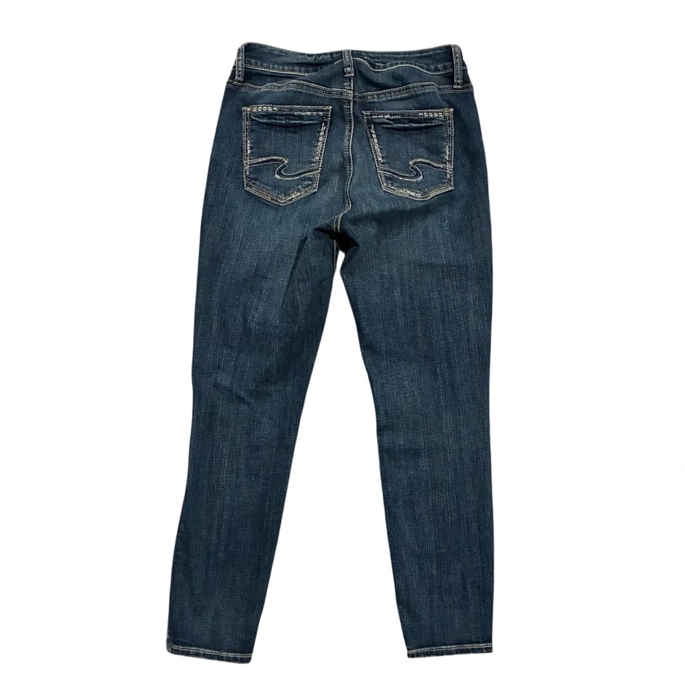 Silver Jeans Women's 28 Blue Suki Skinny Crop LIKE NEW